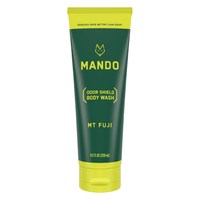 yellow green Bar of Mando body wash in Mt Fuji scent with white background 