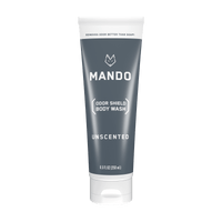 Gray tube of Mando Unscented body wash