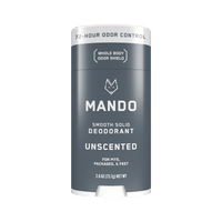grey tube of Mando unscented smooth solid deodorant 