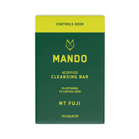 Bar of Mando 4-in-1 acidified cleansing bar in Mt Fuji scent against white background